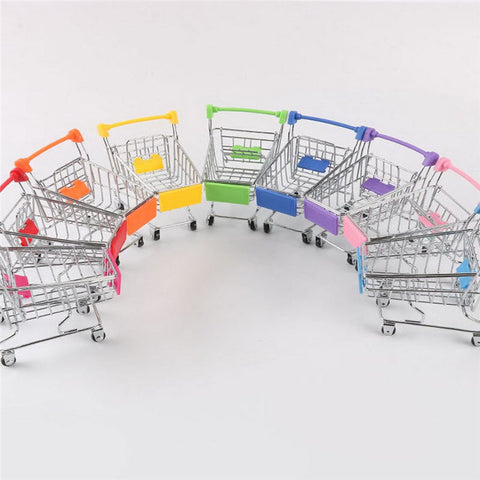 Creative Supermarket Mini Shopping Cart,  Metal